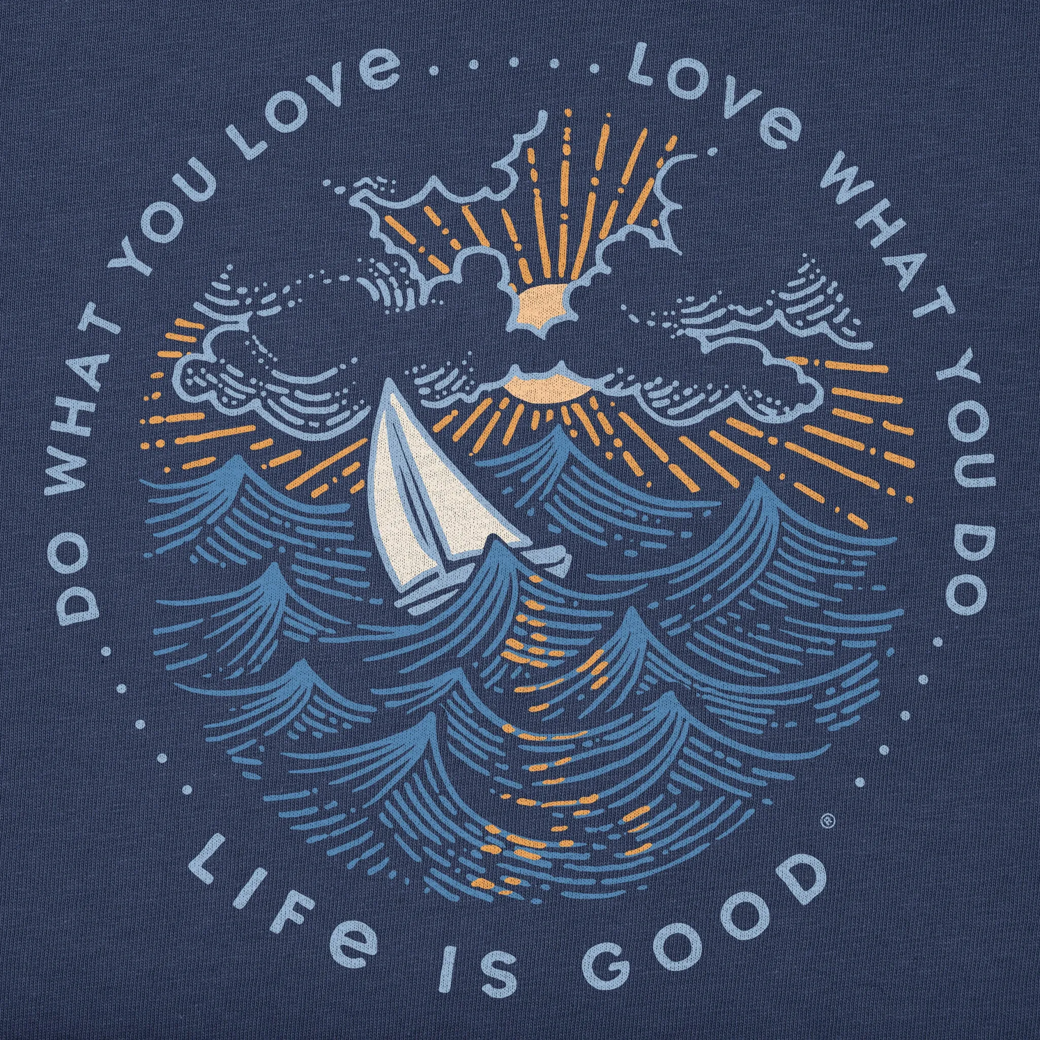 Men's DWYL Sea Sailboat Short Sleeve Tee Life is Good
