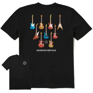 Men's Electric Guitars Diversified Portfolio Short Sleeve Crusher Tee Life is Good