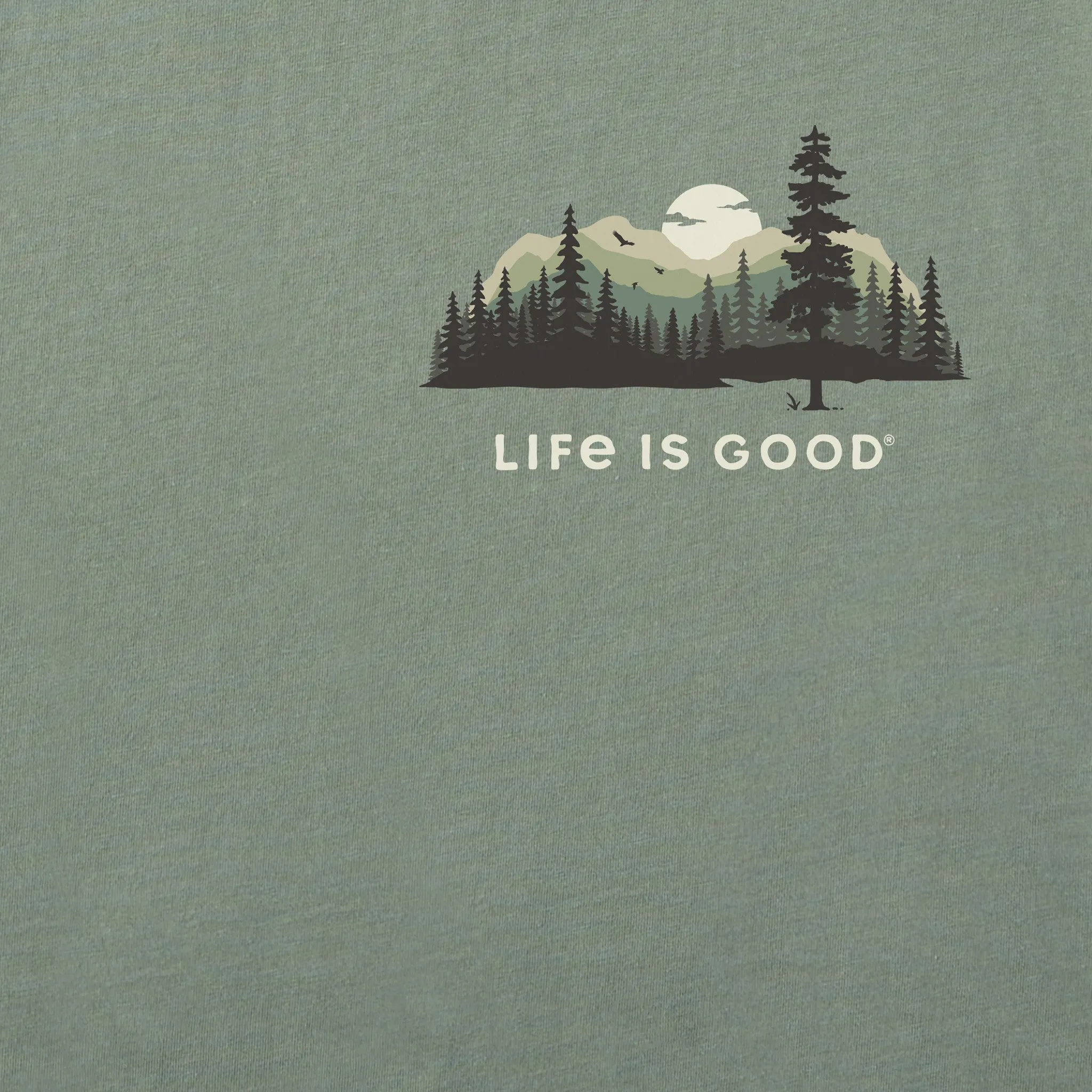 Men's Evergreen Silhouette Short Sleeve Crusher Tee Life is Good