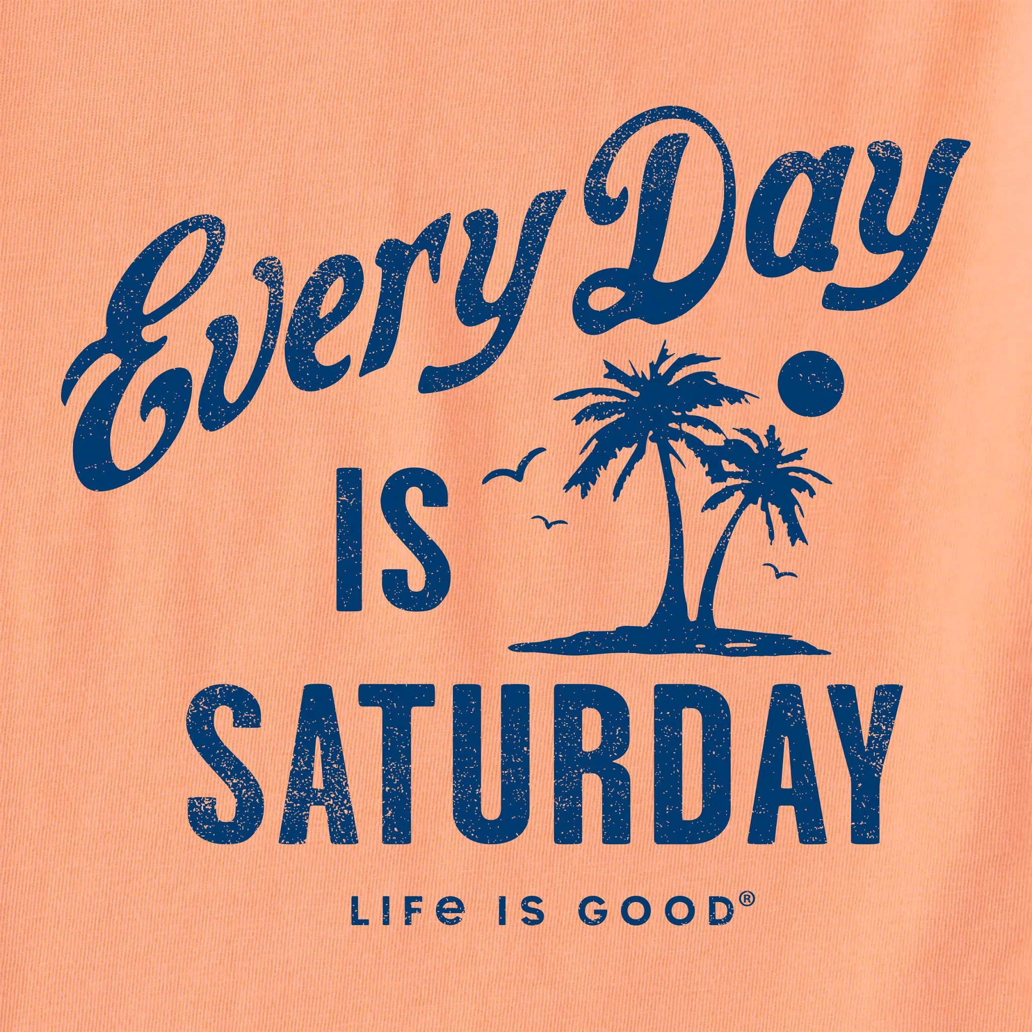 Men's Every Day is Saturday Palm Short Sleeve Crusher Tee Life is Good