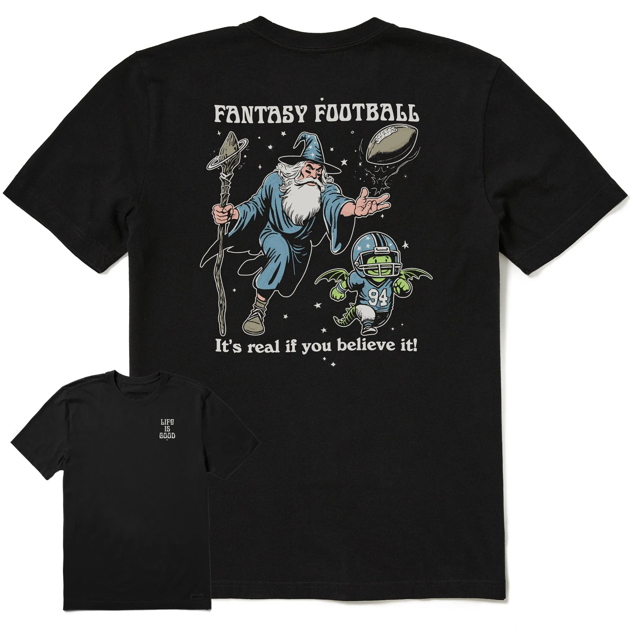 Men's Fantasy Football Short Sleeve Crusher Tee Life is Good