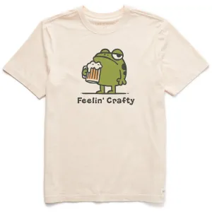 Men's Feelin Crafty Frog Short Sleeve Crusher Tee Life is Good