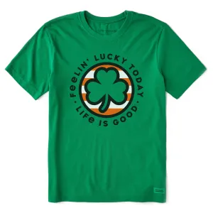 Men's Feelin' Lucky Clover Coin Short Sleeve Crusher Tee Life is Good