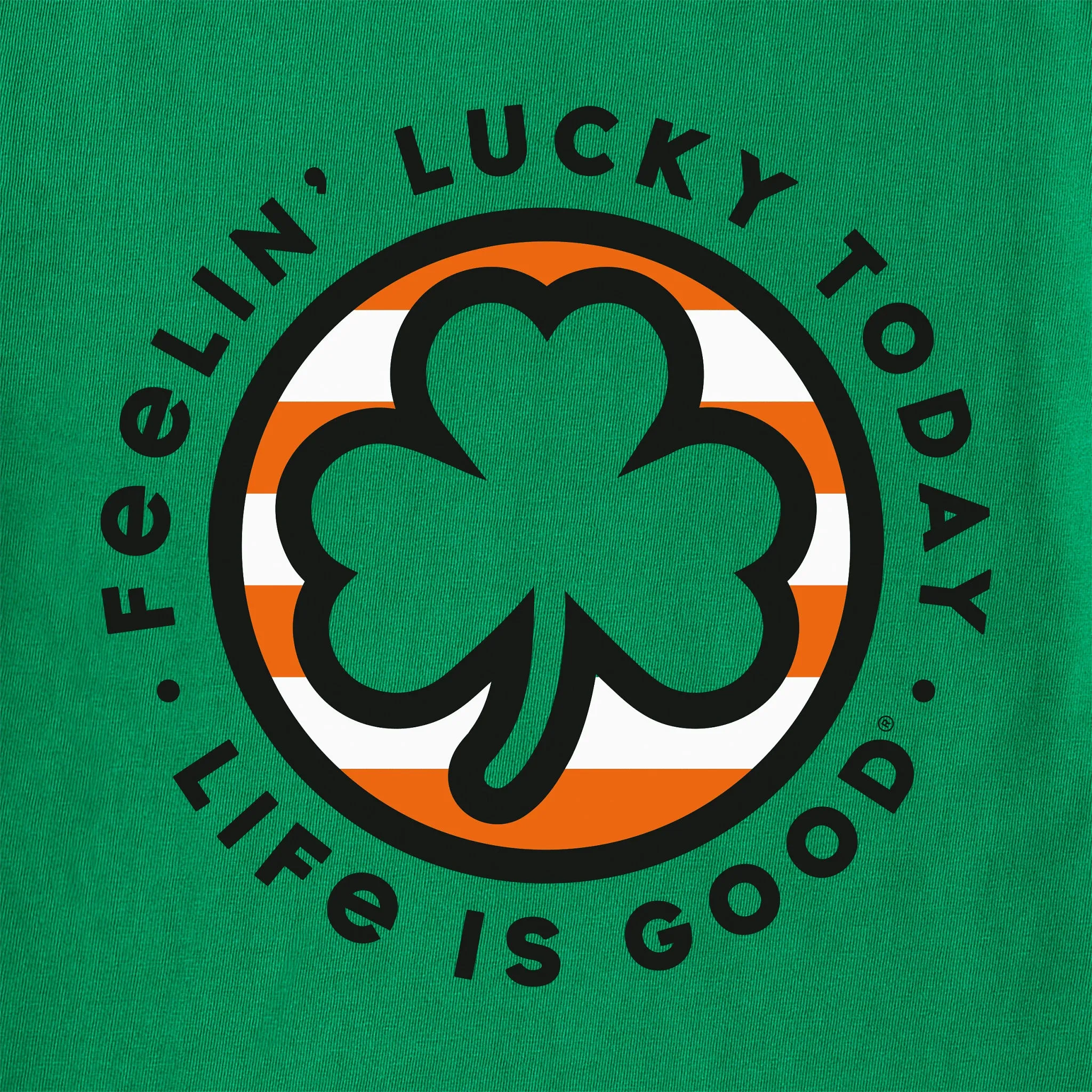 Men's Feelin' Lucky Clover Coin Short Sleeve Crusher Tee Life is Good