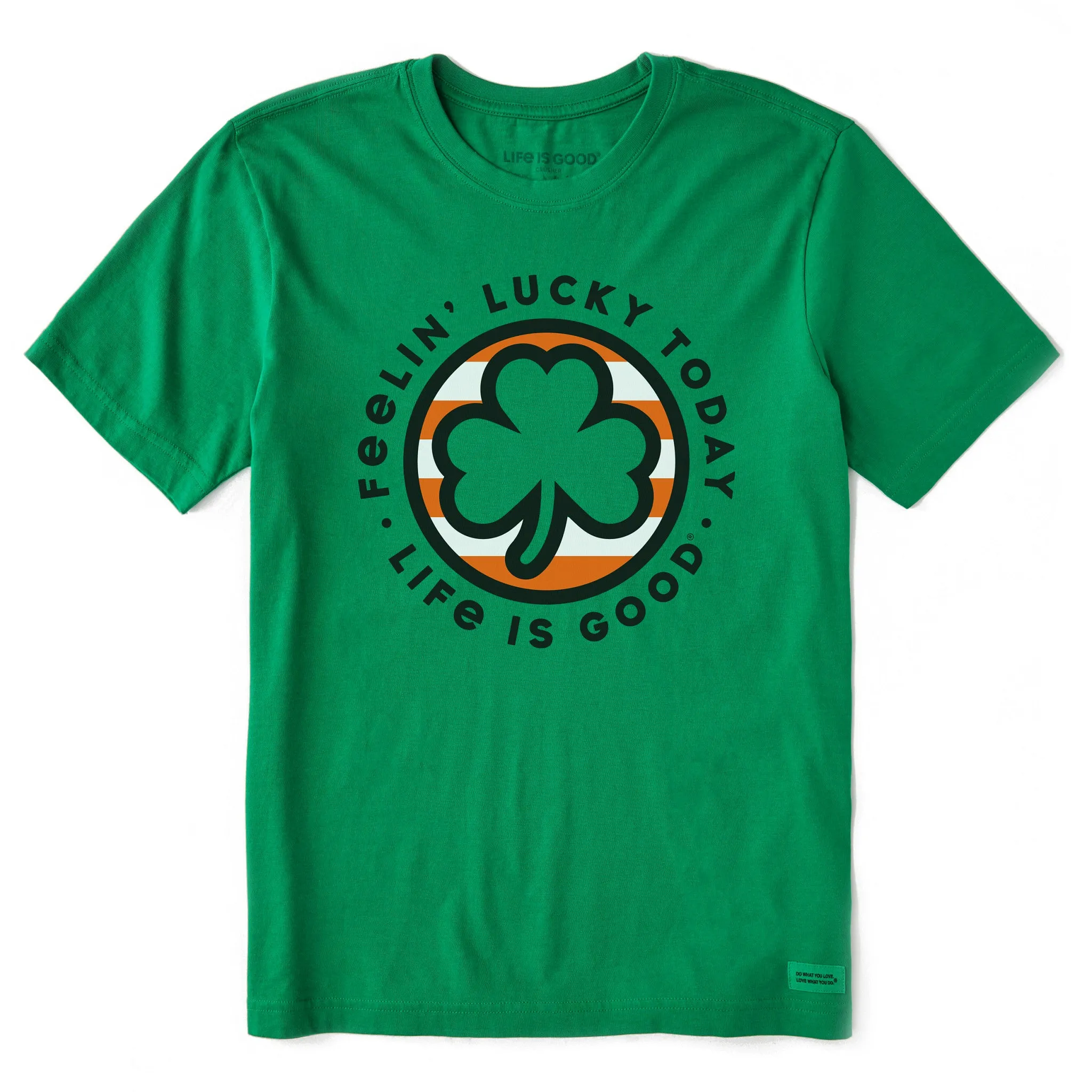 Men's Feelin' Lucky Clover Coin Short Sleeve Crusher Tee Life is Good