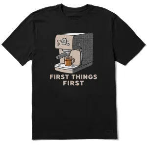 Men's First Things First Coffee Short Sleeve Tee Life is Good
