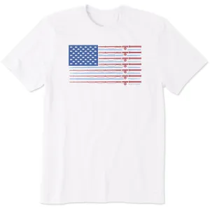 Men's Fishing Flag Short Sleeve Tee Life is Good