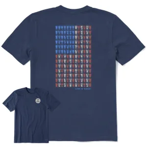 Men's Flag of Pints Short Sleeve Tee Life is Good