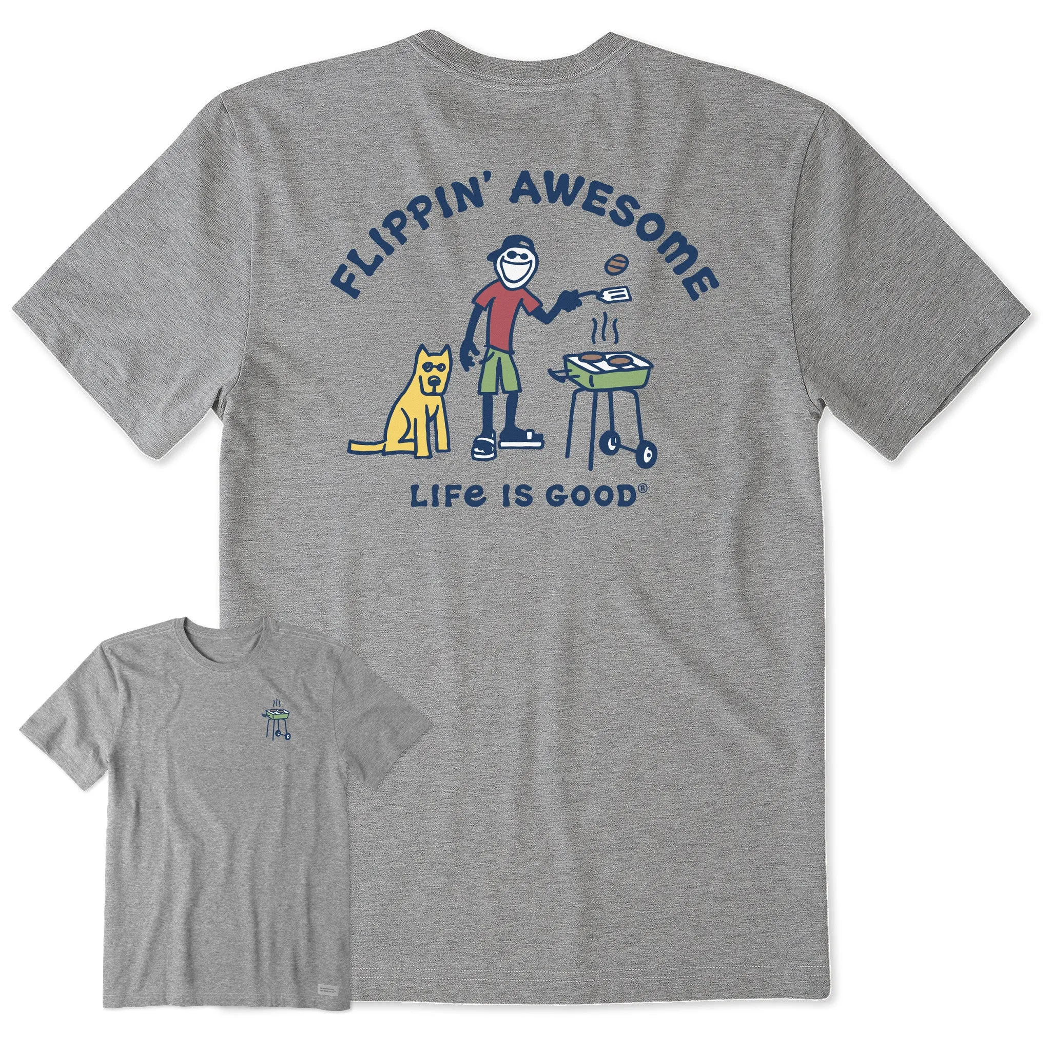 Men's Flippin' Awesome Short Sleeve Crusher Tee Life is Good