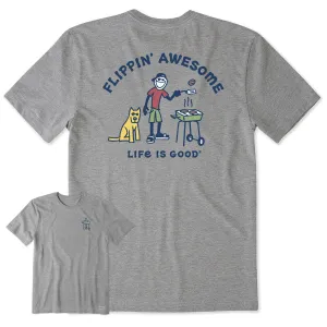 Men's Flippin' Awesome Short Sleeve Crusher Tee Life is Good