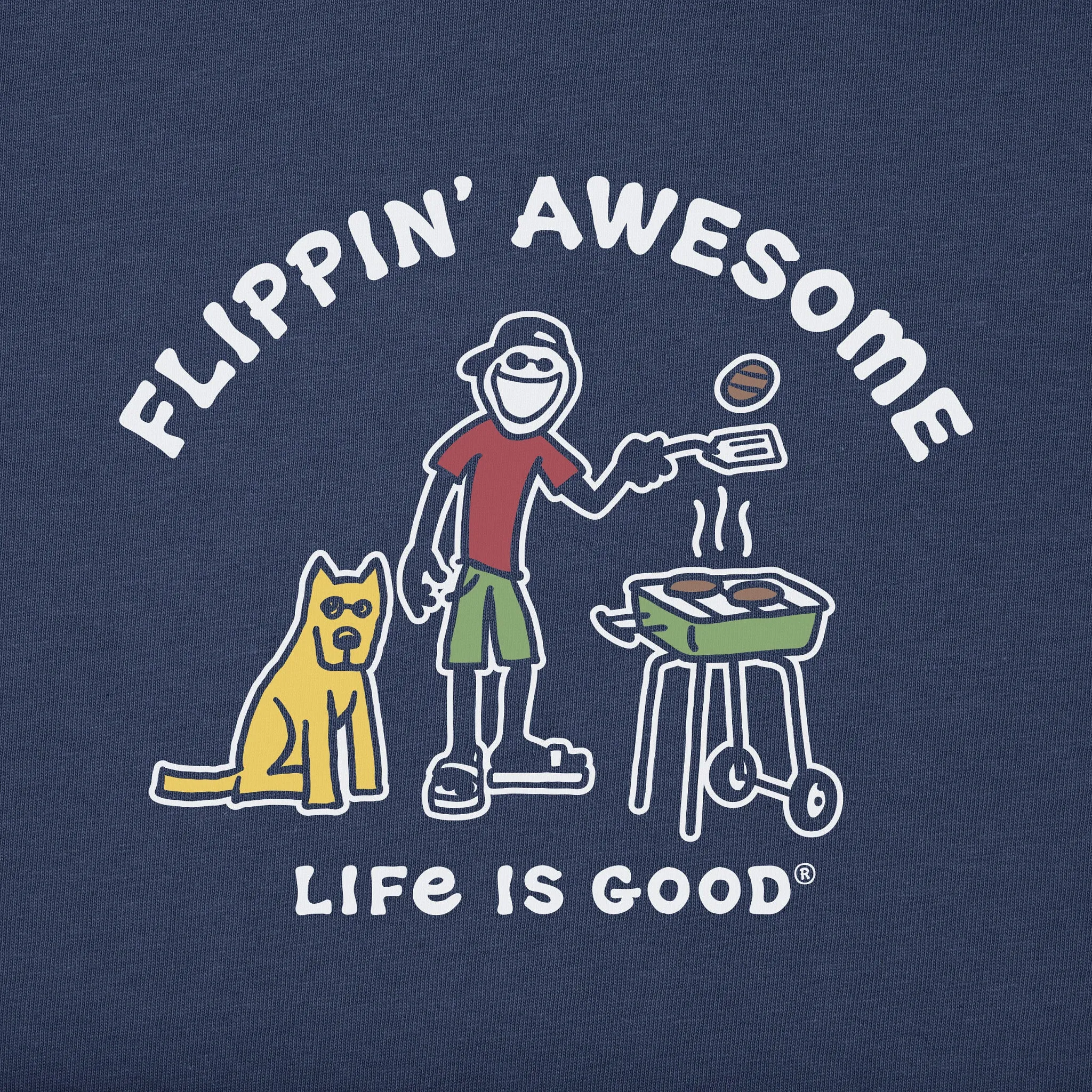 Men's Flippin' Awesome Short Sleeve Crusher Tee Life is Good