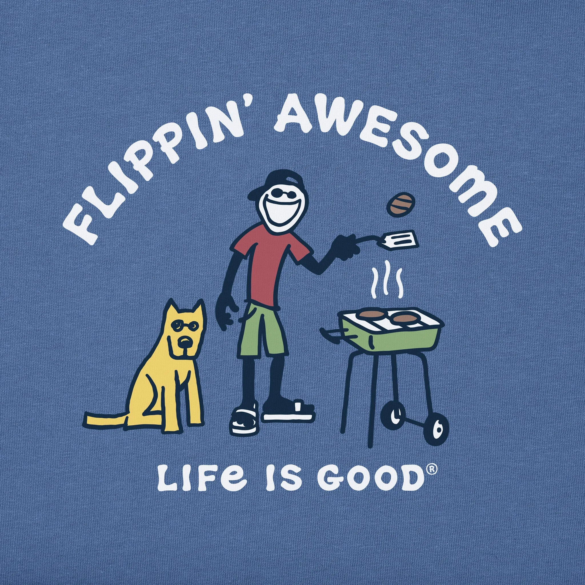 Men's Flippin' Awesome Short Sleeve Crusher Tee Life is Good