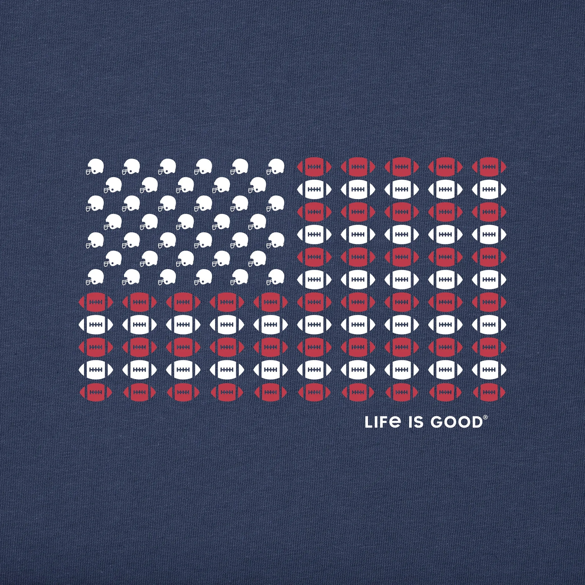 Men's Football Icon Flag Short Sleeve Tee Life is Good
