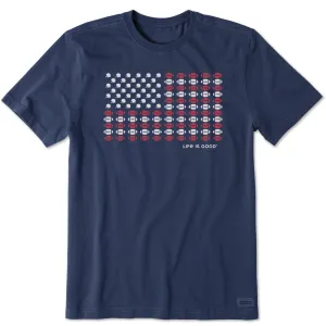Men's Football Icon Flag Short Sleeve Tee Life is Good