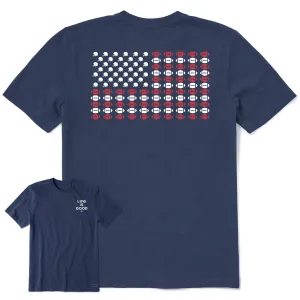Men's Football Icon Flag Short Sleeve Tee Life is Good