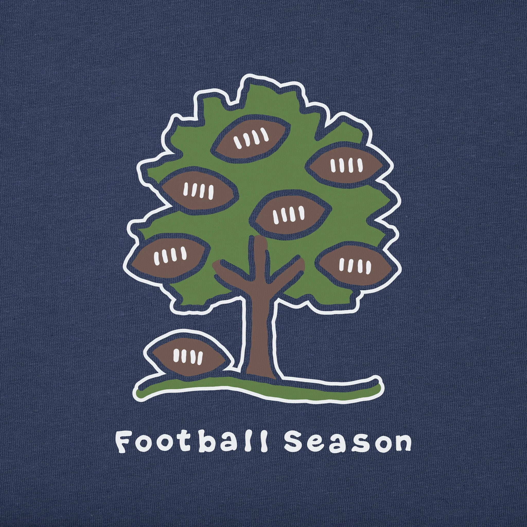 Men's Football Season Short Sleeve Tee Life is Good