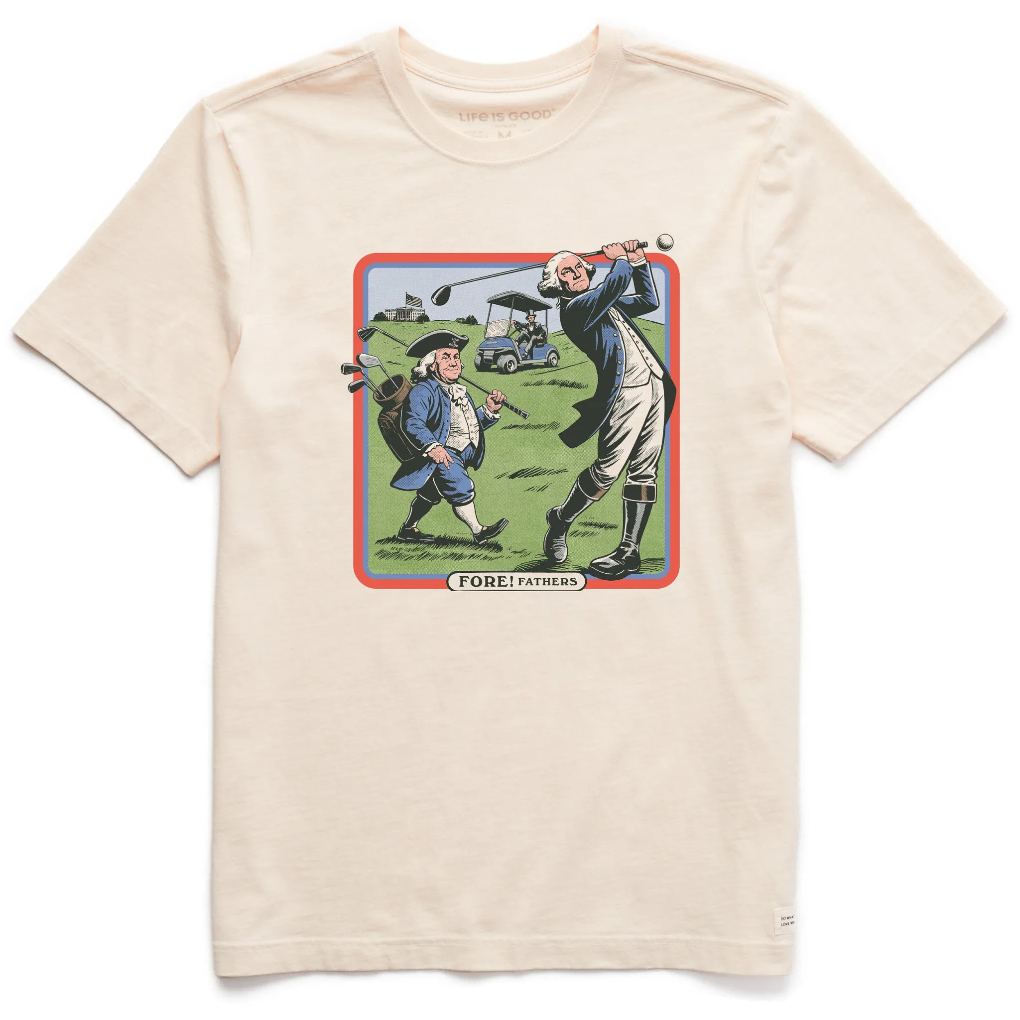 Men's Fore! Fathers Short Sleeve Crusher Tee Life is Good