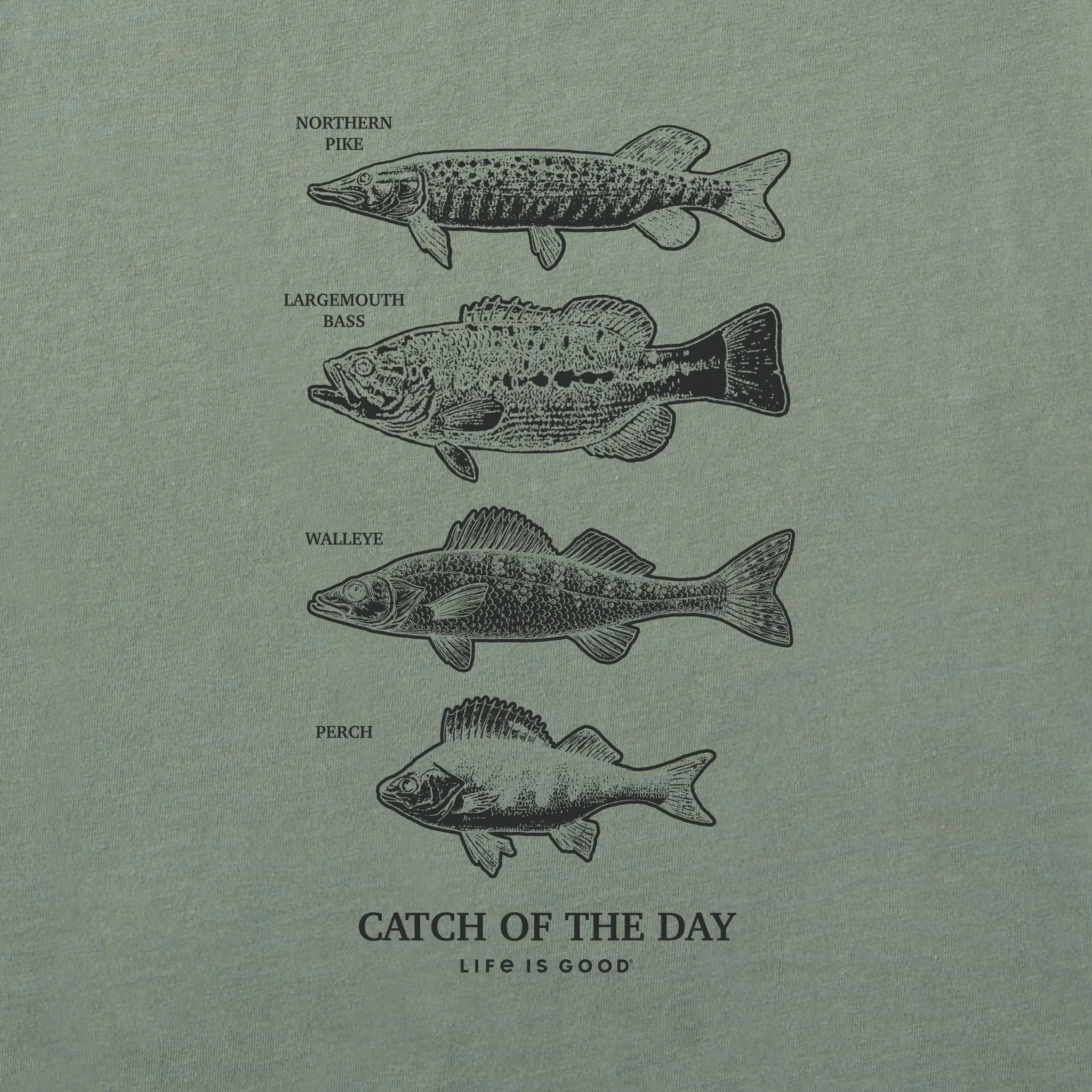 Men's Freshwater Catch of the Day Short Sleeve Crusher Tee Life is Good