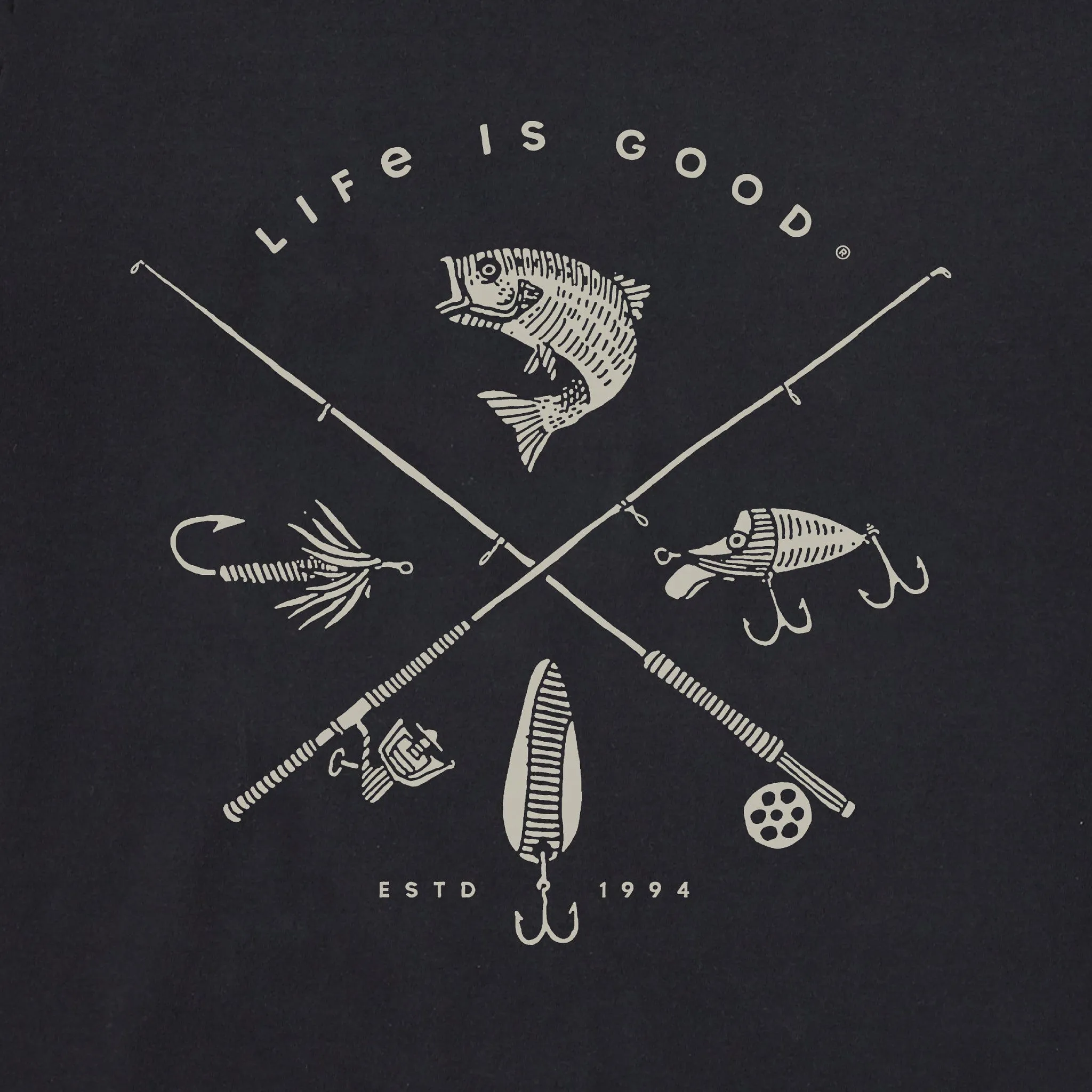 Men's Freshwater Fish Short Sleeve Tee Life is Good