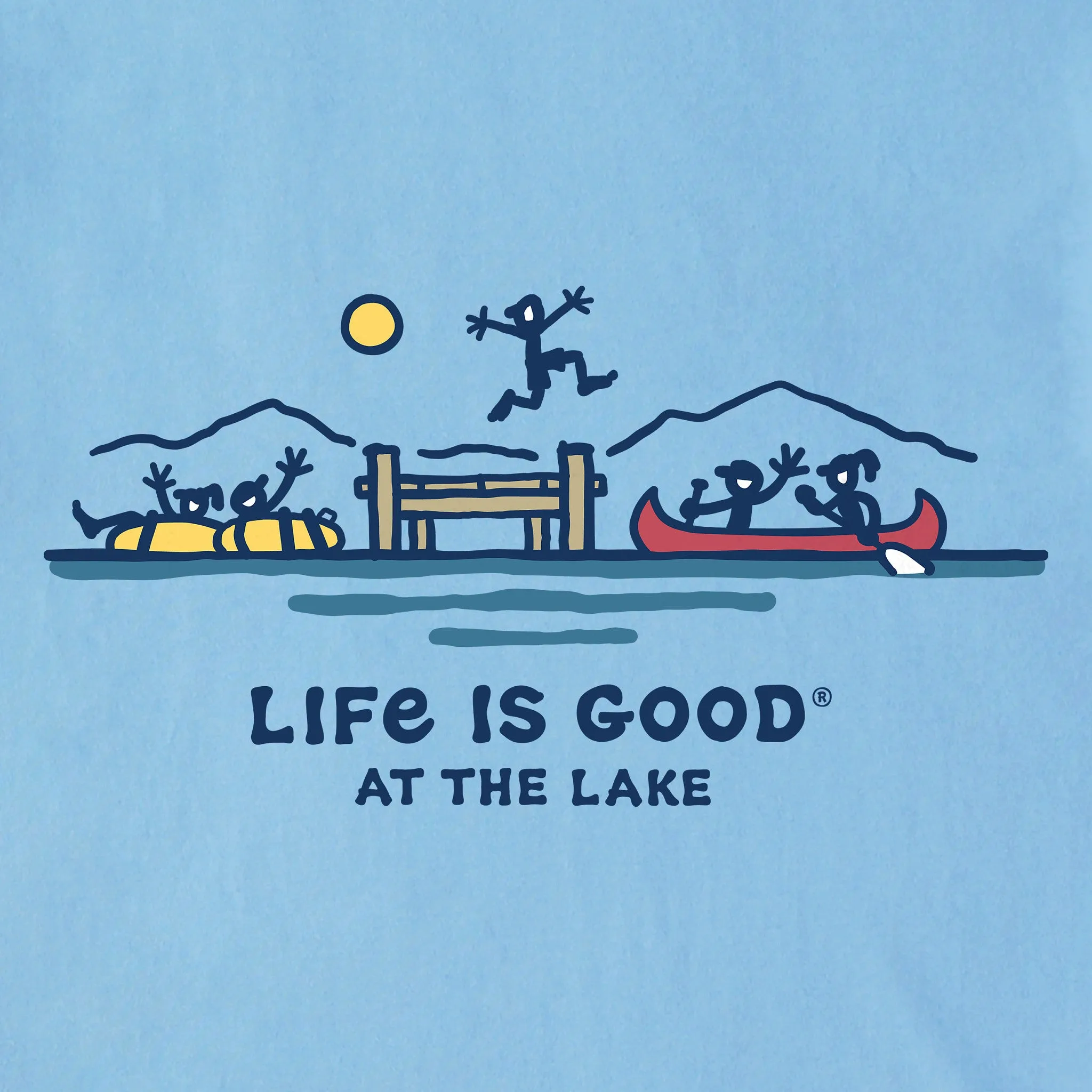 Men's Fun at the Lake Short Sleeve Crusher Tee Life is Good