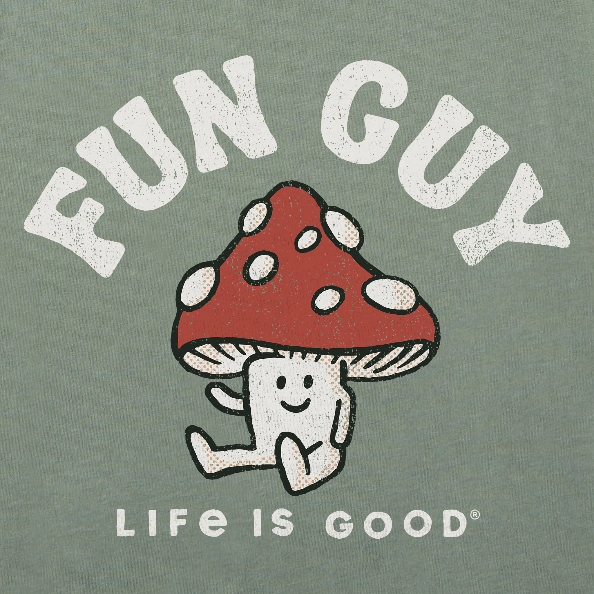 Men's Fun Guy Mushroom Short Sleeve Crusher Tee Life is Good