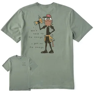 Men's Get to Fix Things Handyman Short Sleeve Tee Life is Good