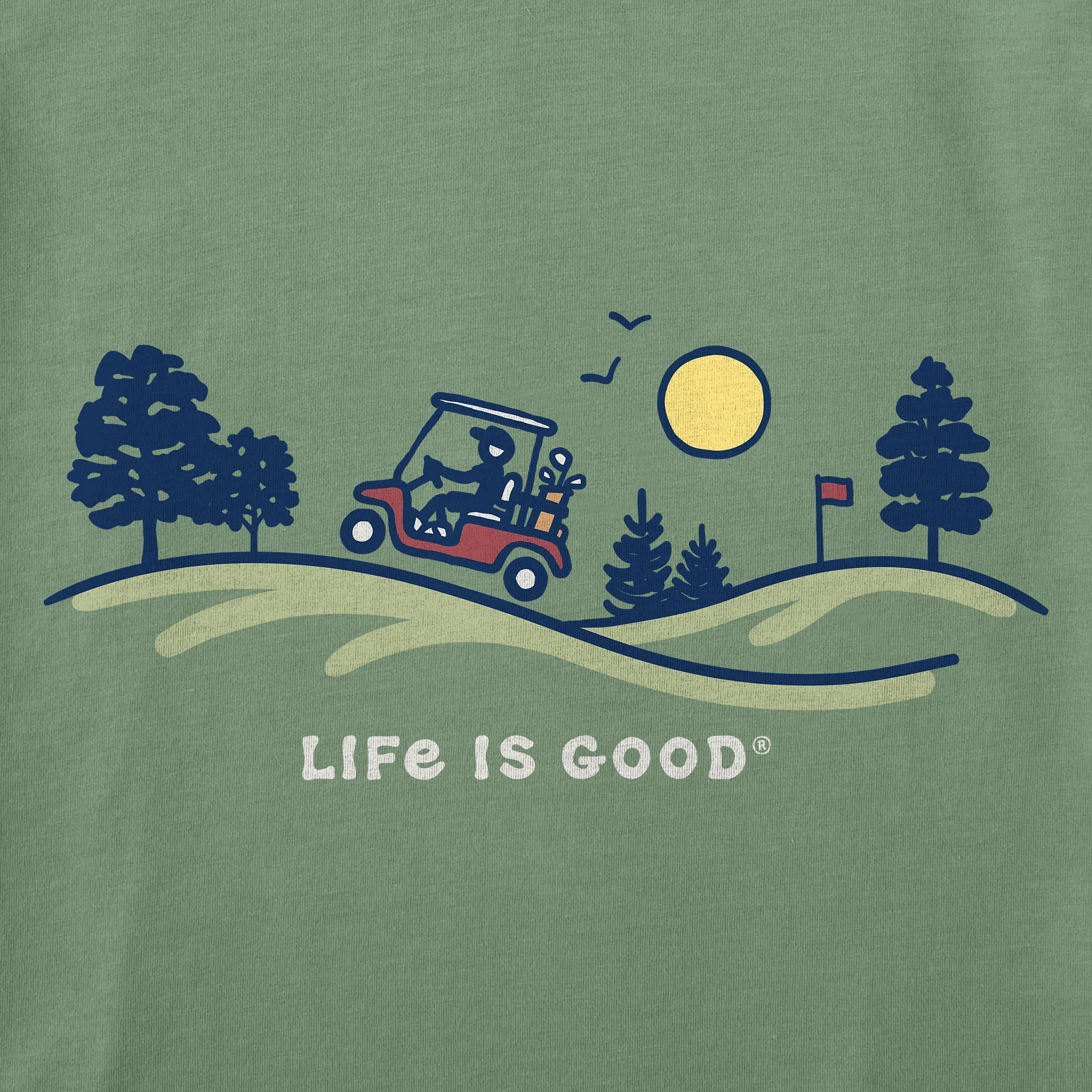 Men's Golf Cart Vista Short Sleeve Crusher Tee Life is Good