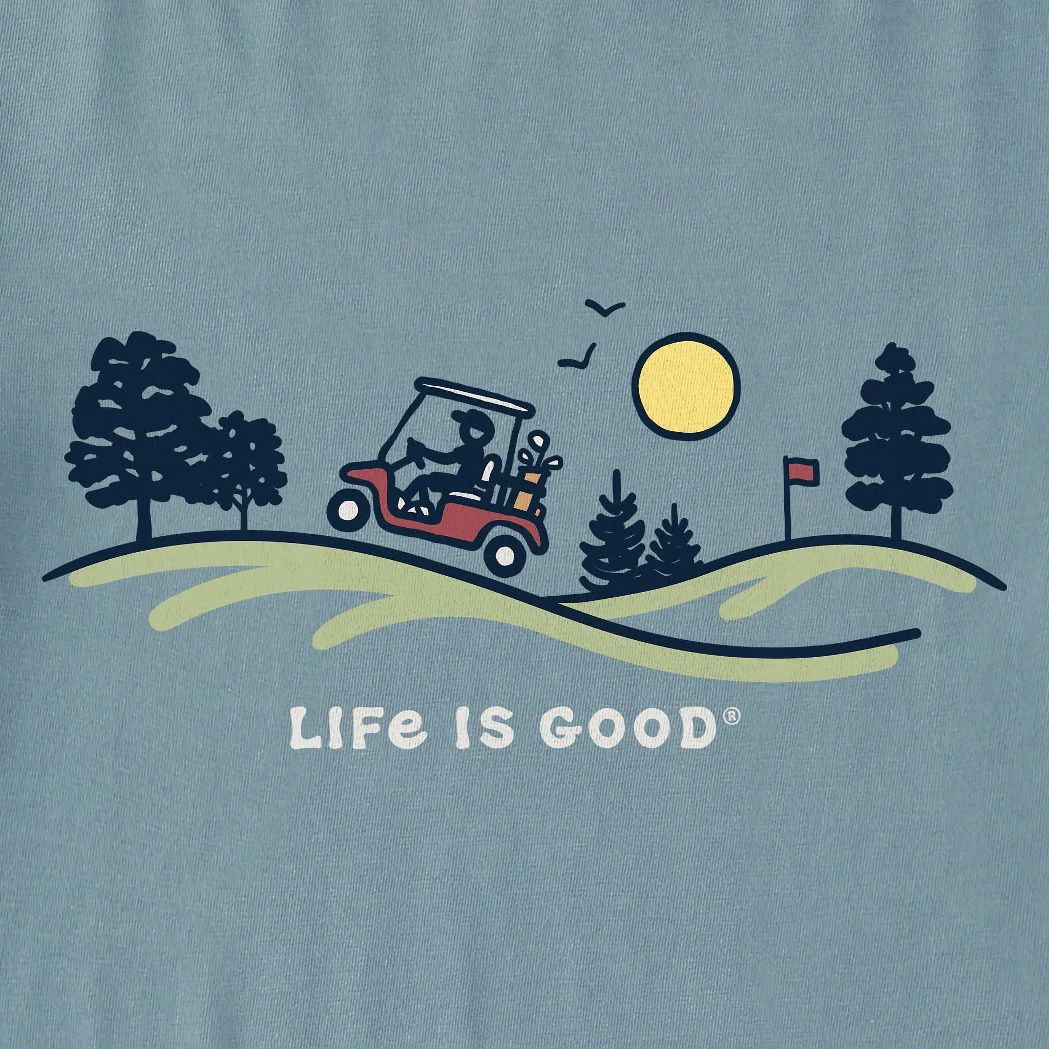 Men's Golf Cart Vista Short Sleeve Crusher Tee Life is Good