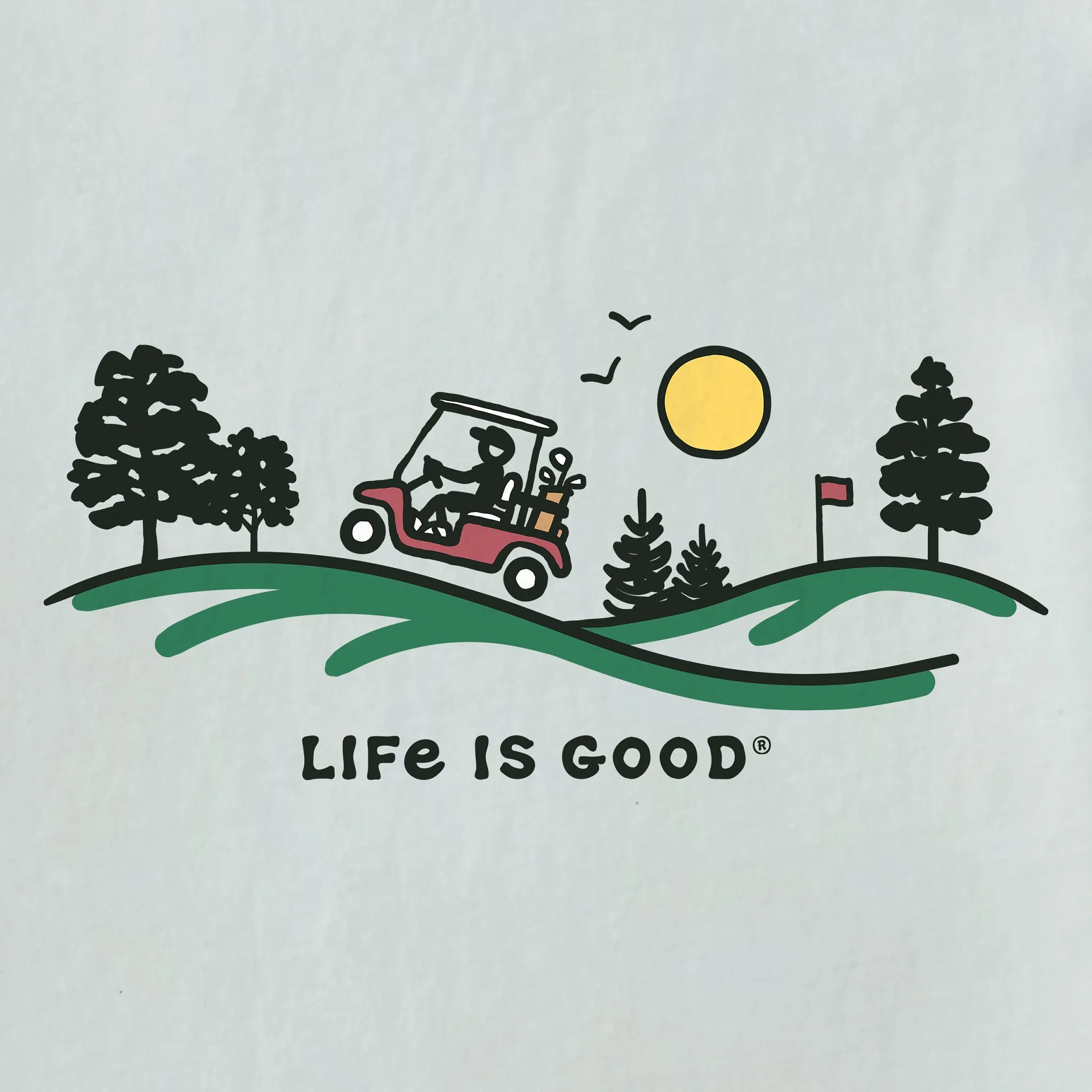 Men's Golf Cart Vista Short Sleeve Crusher Tee Life is Good