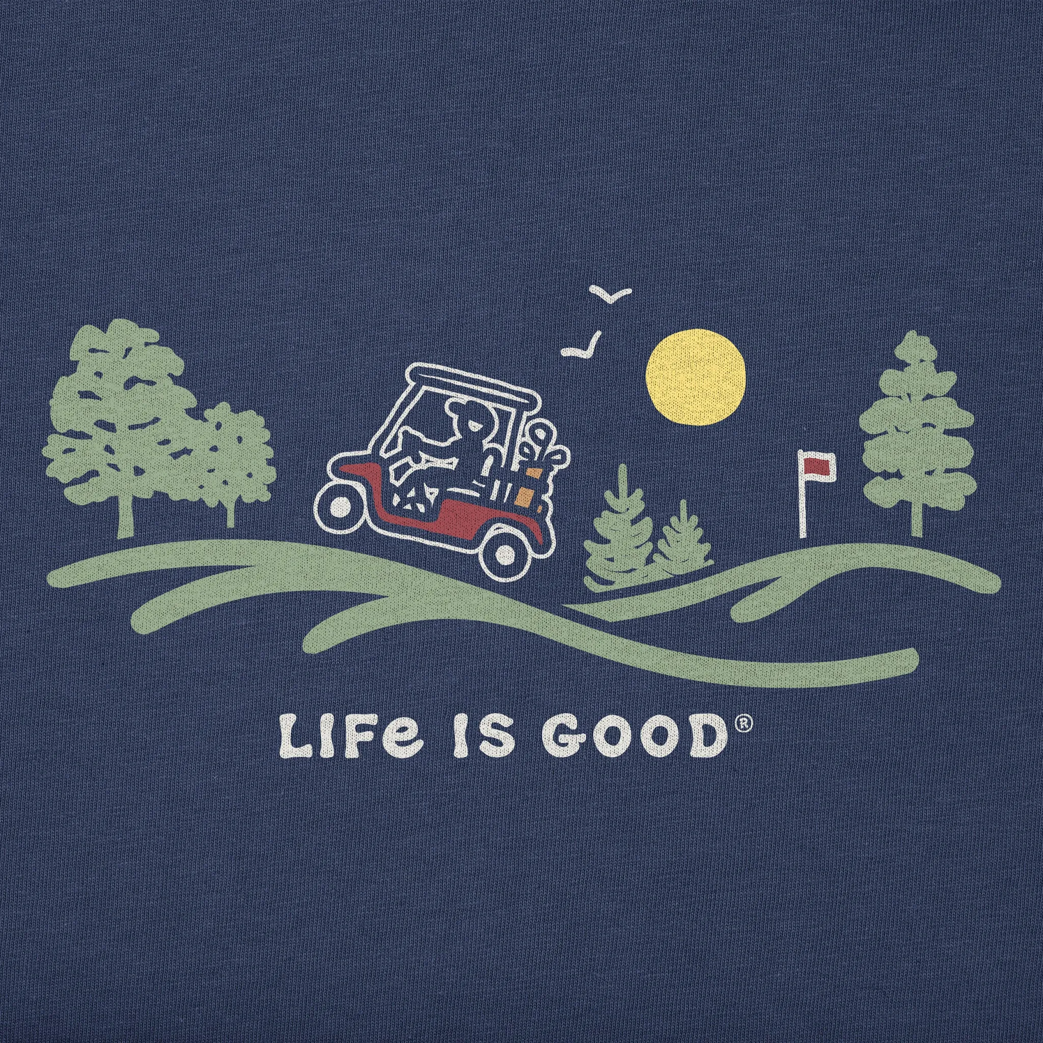 Men's Golf Cart Vista Short Sleeve Crusher Tee Life is Good