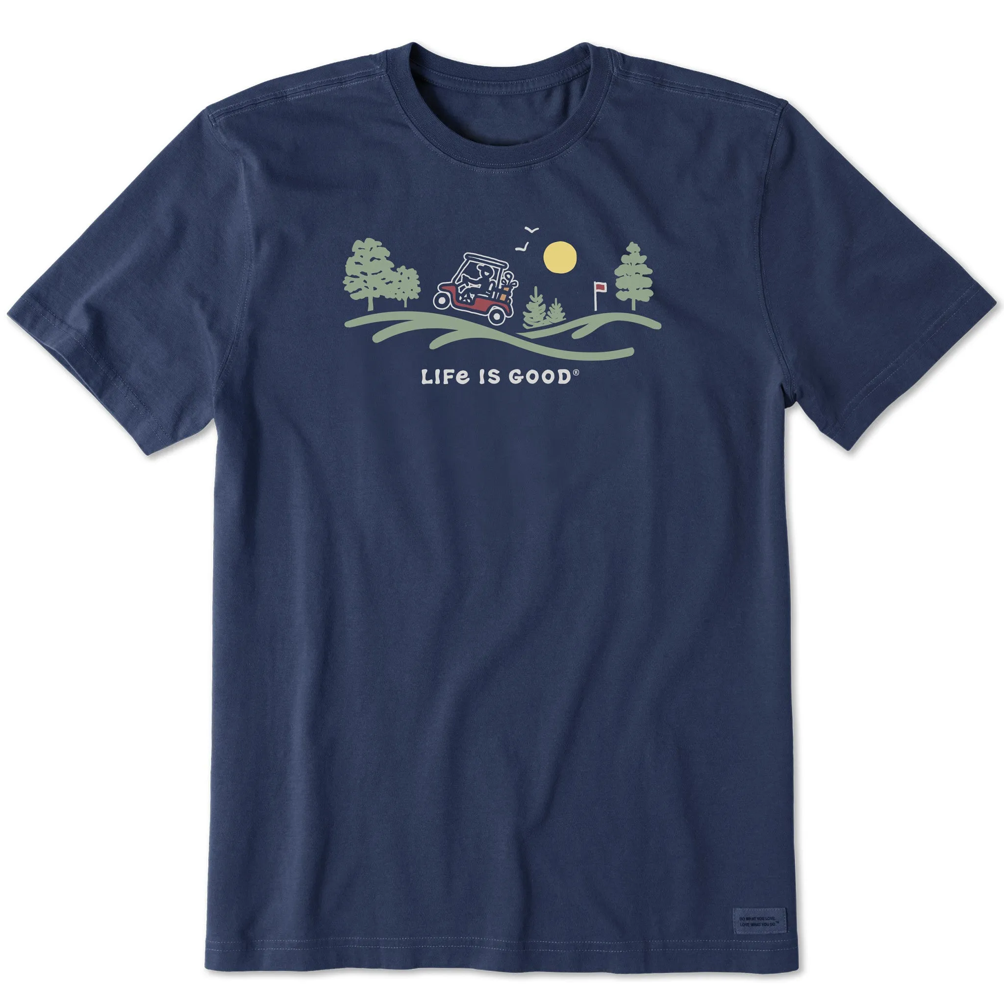 Men's Golf Cart Vista Short Sleeve Crusher Tee Life is Good