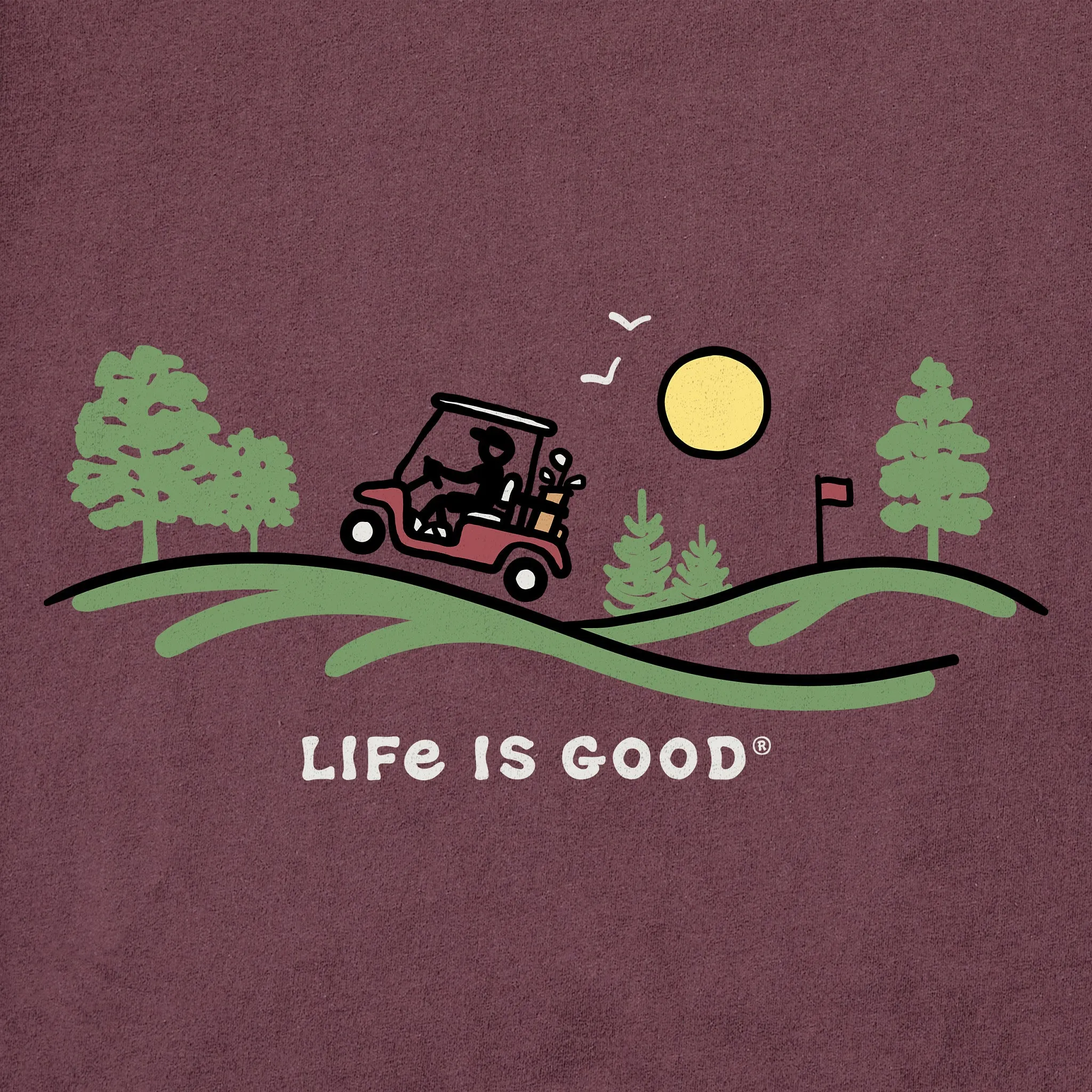 Men's Golf Cart Vista Short Sleeve Crusher Tee Life is Good