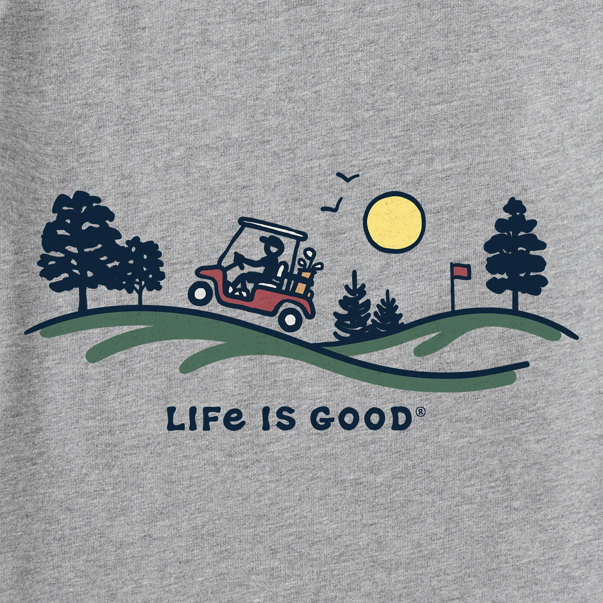 Men's Golf Cart Vista Short Sleeve Crusher Tee Life is Good
