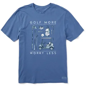 Men's Golf More Worry Less Short Sleeve Tee Life is Good