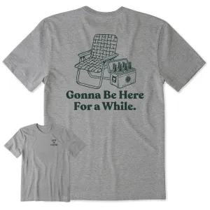 Men's Gonna Be Here For a While Chair Short Sleeve Tee Life is Good