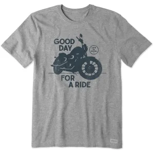 Men's Good Day for a Ride Motorcycle Short Sleeve Tee Life is Good
