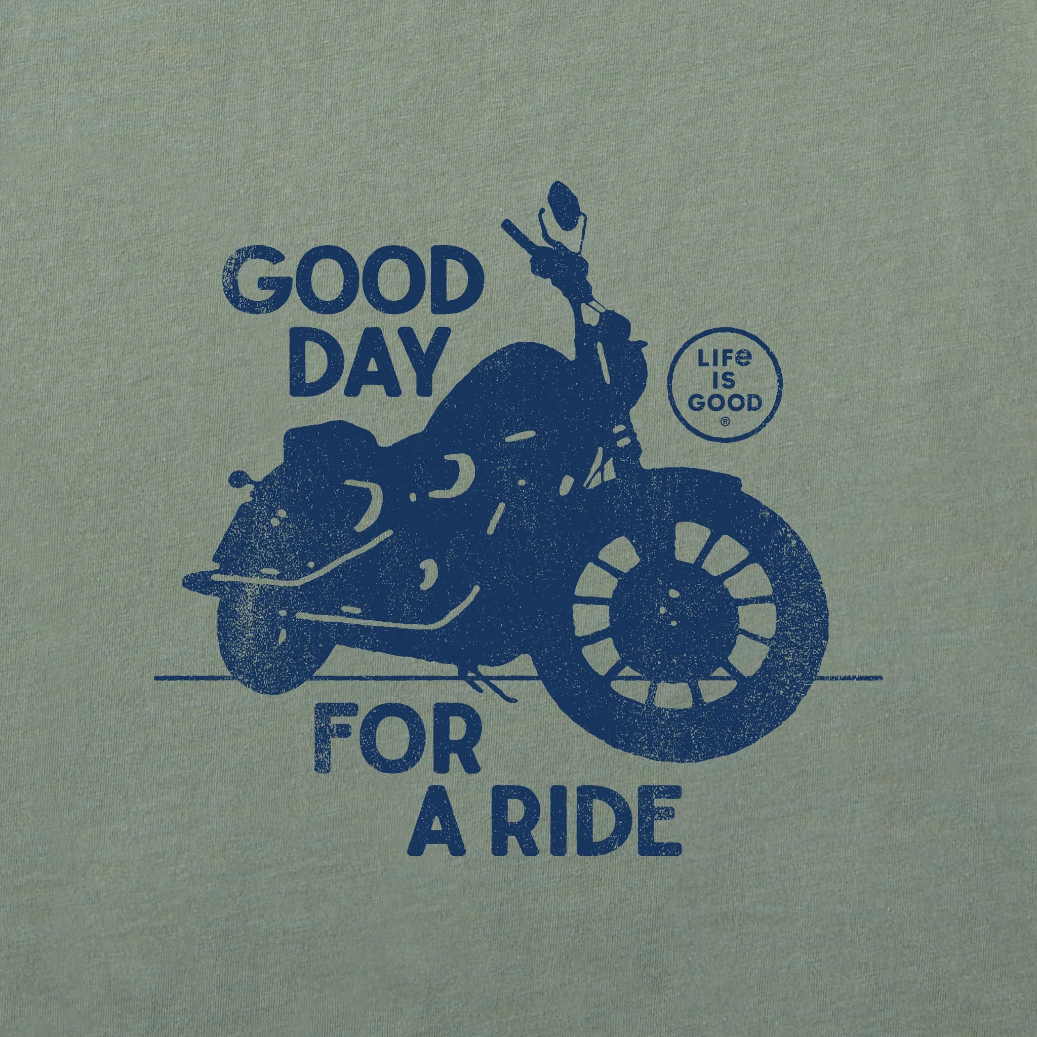 Men's Good Day for a Ride Motorcycle Short Sleeve Tee Life is Good