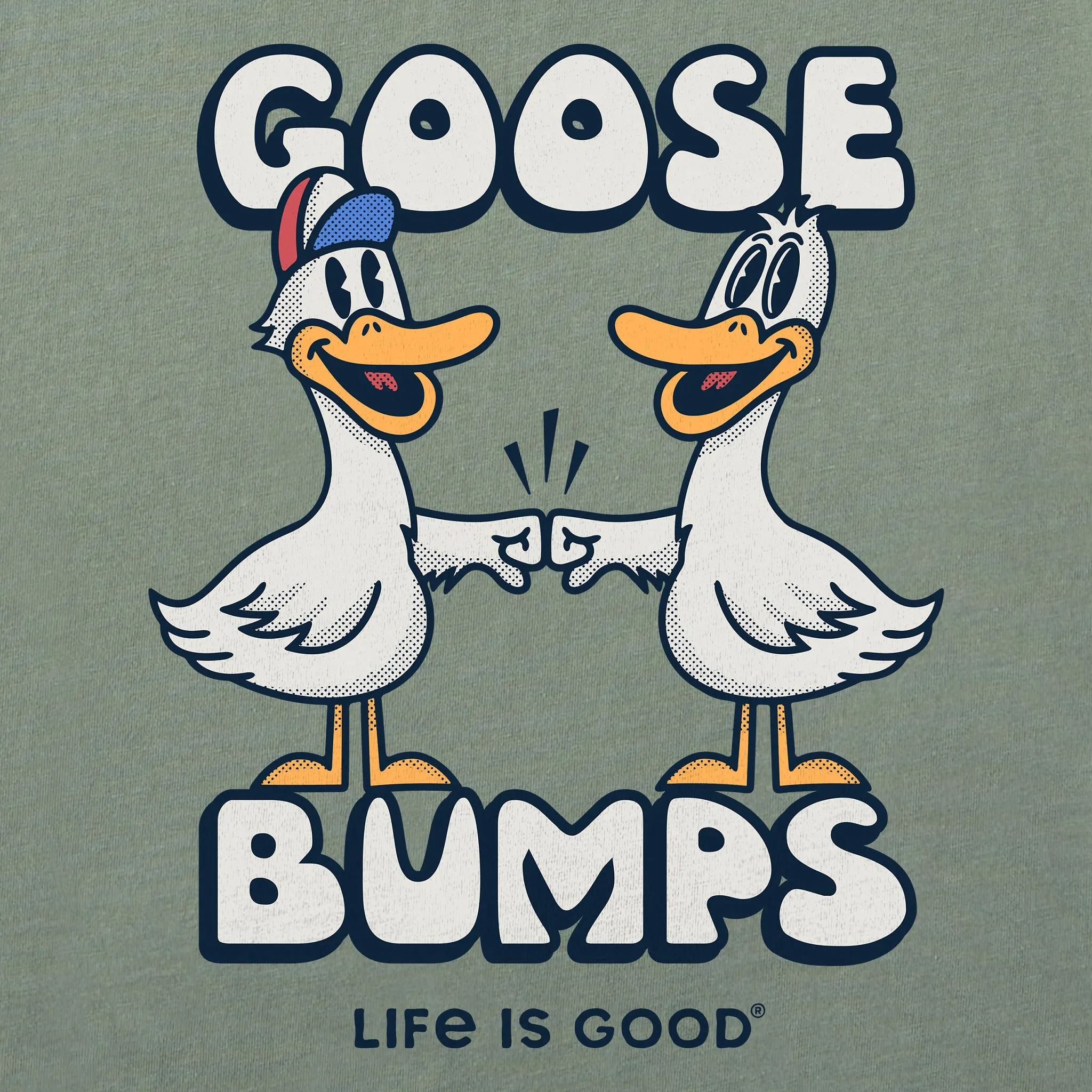Men's Goose Bumps Mascot Short Sleeve Tee Life is Good