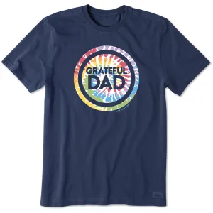 Men's Grateful Dad Tie Dye Coin Short Sleeve Crusher Tee Life is Good