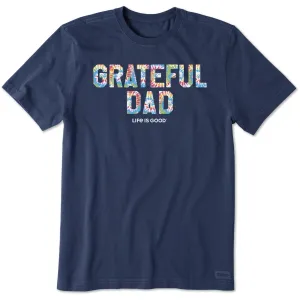 Men's Grateful Dad Tie Dye Short Sleeve Tee Life is Good