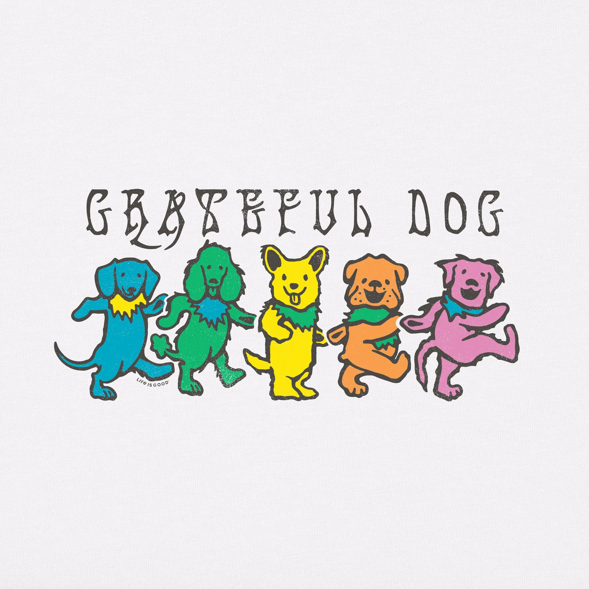 Men's Grateful Dog Short Sleeve Tee Life is Good