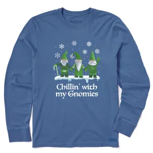Men's Green Gnomes Long Sleeve Crusher Tee Life is Good