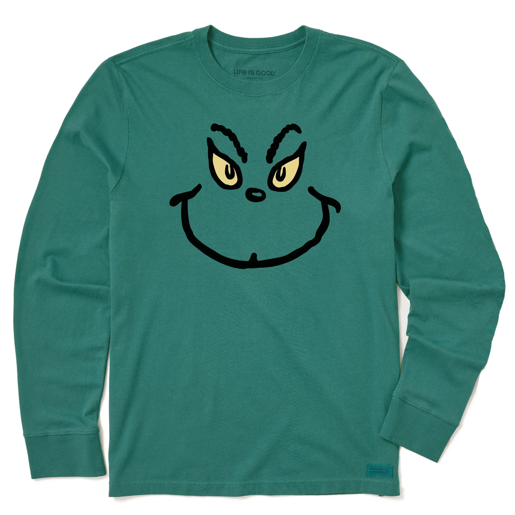 Men's Grinch Grin Long Sleeve Crusher Tee Life is Good
