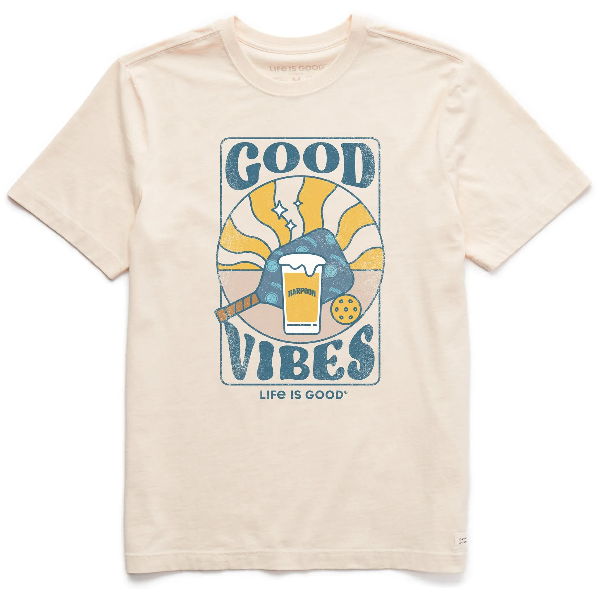 Men's Groovy Harpoon Good Vibes Short Sleeve Crusher Tee Life is Good