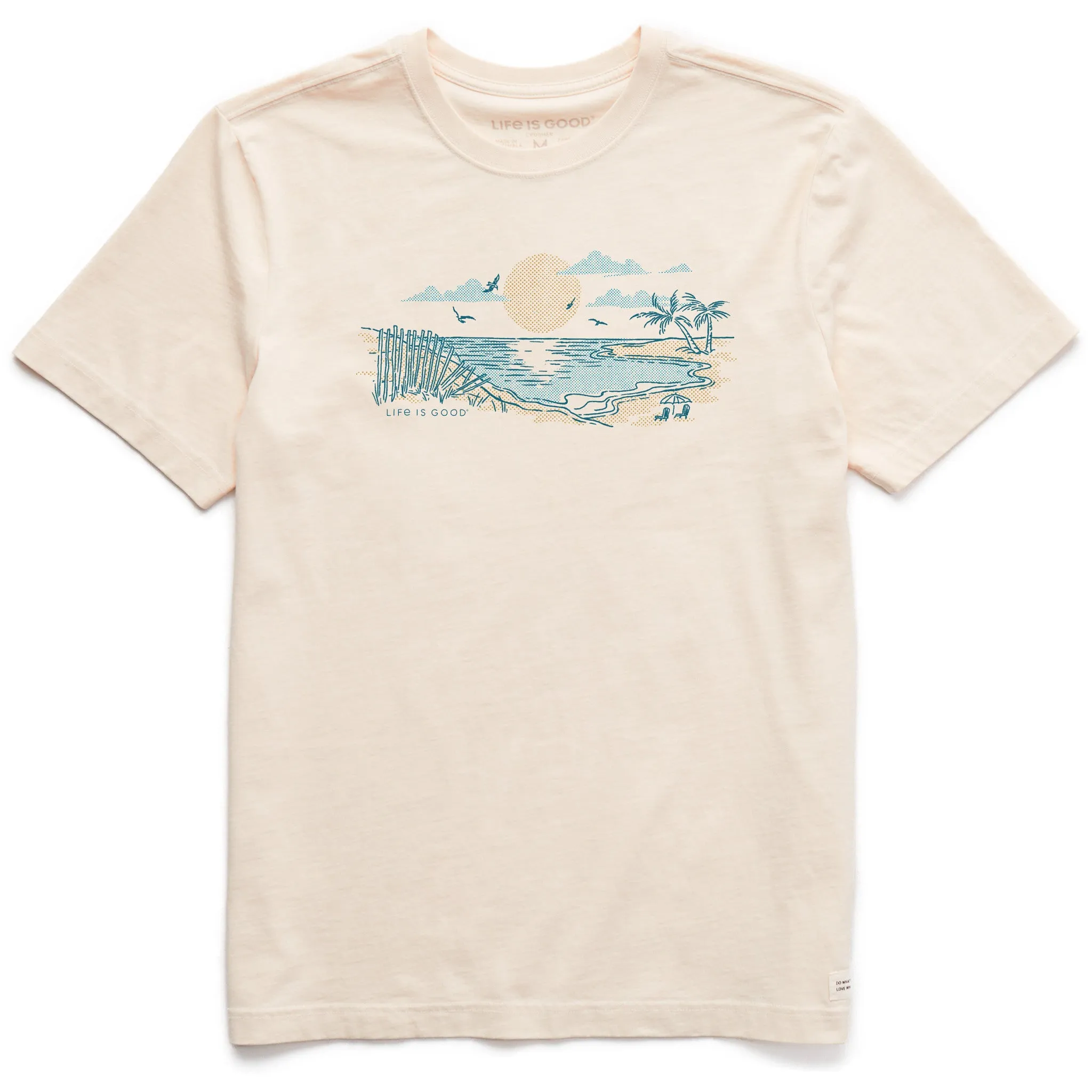 Men's Halftone Beach Vibes Short Sleeve Tee Life is Good