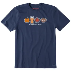 Men's Happy Fall Icons Short Sleeve Crusher Tee Life is Good