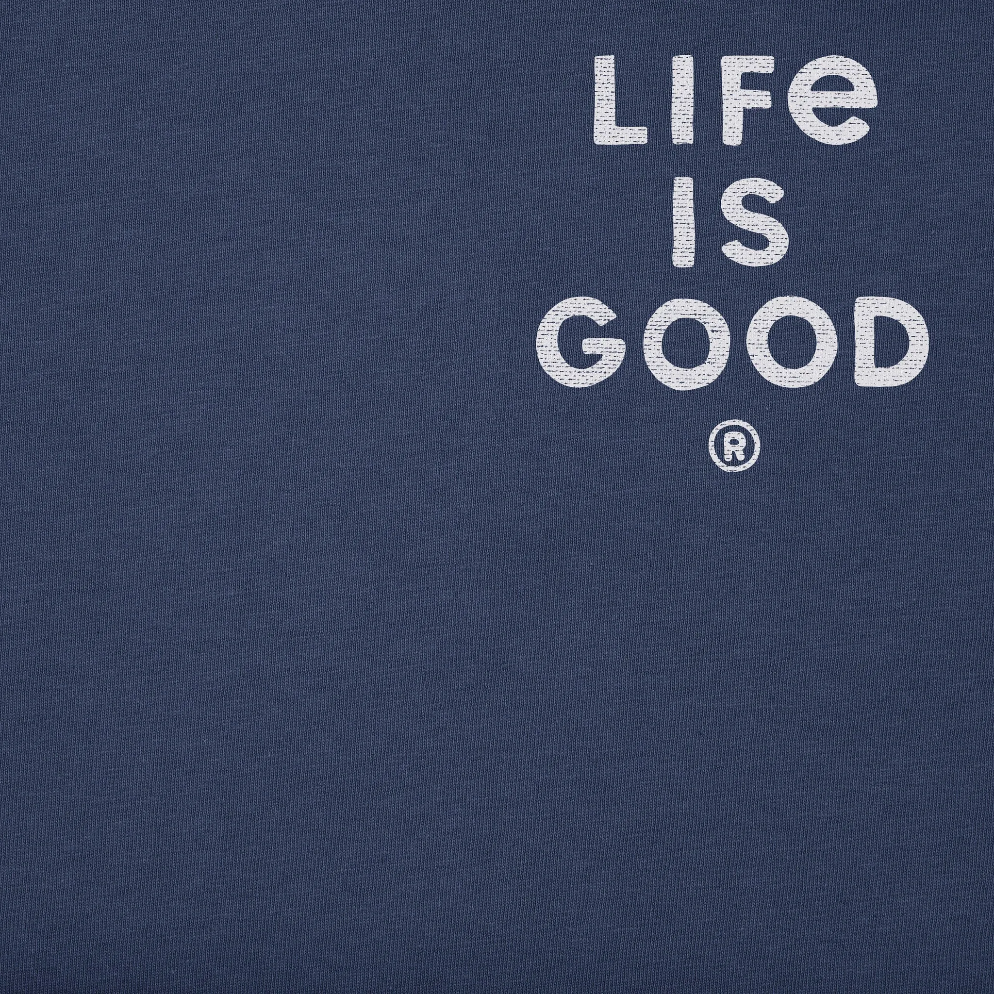 Men's Happy Waves Blockprint Short Sleeve Tee Life is Good