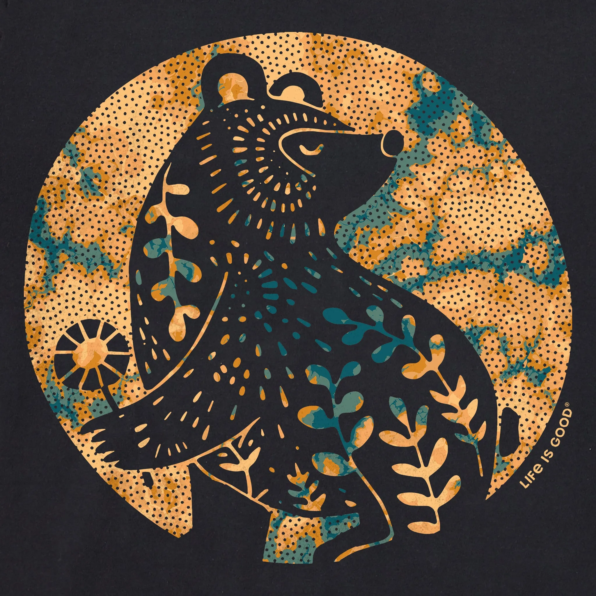 Men's Harvest Bear Tie Dye Short Sleeve Tee Life is Good