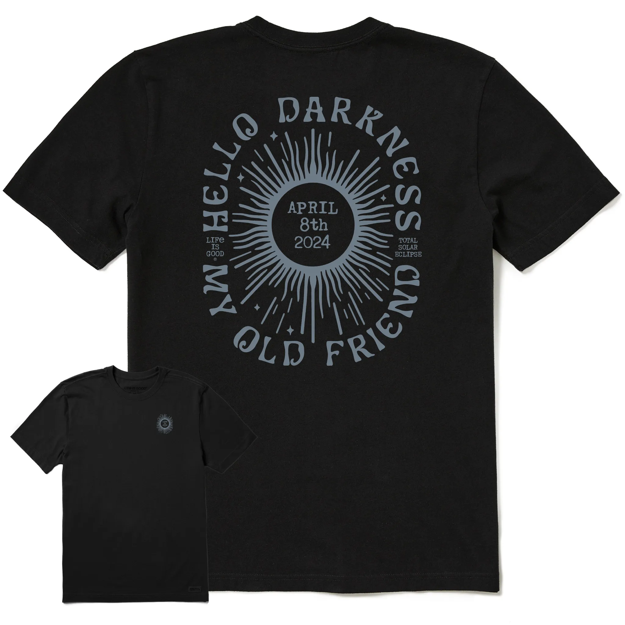 Men's Hello Darkness Sun Short Sleeve Tee Life is Good