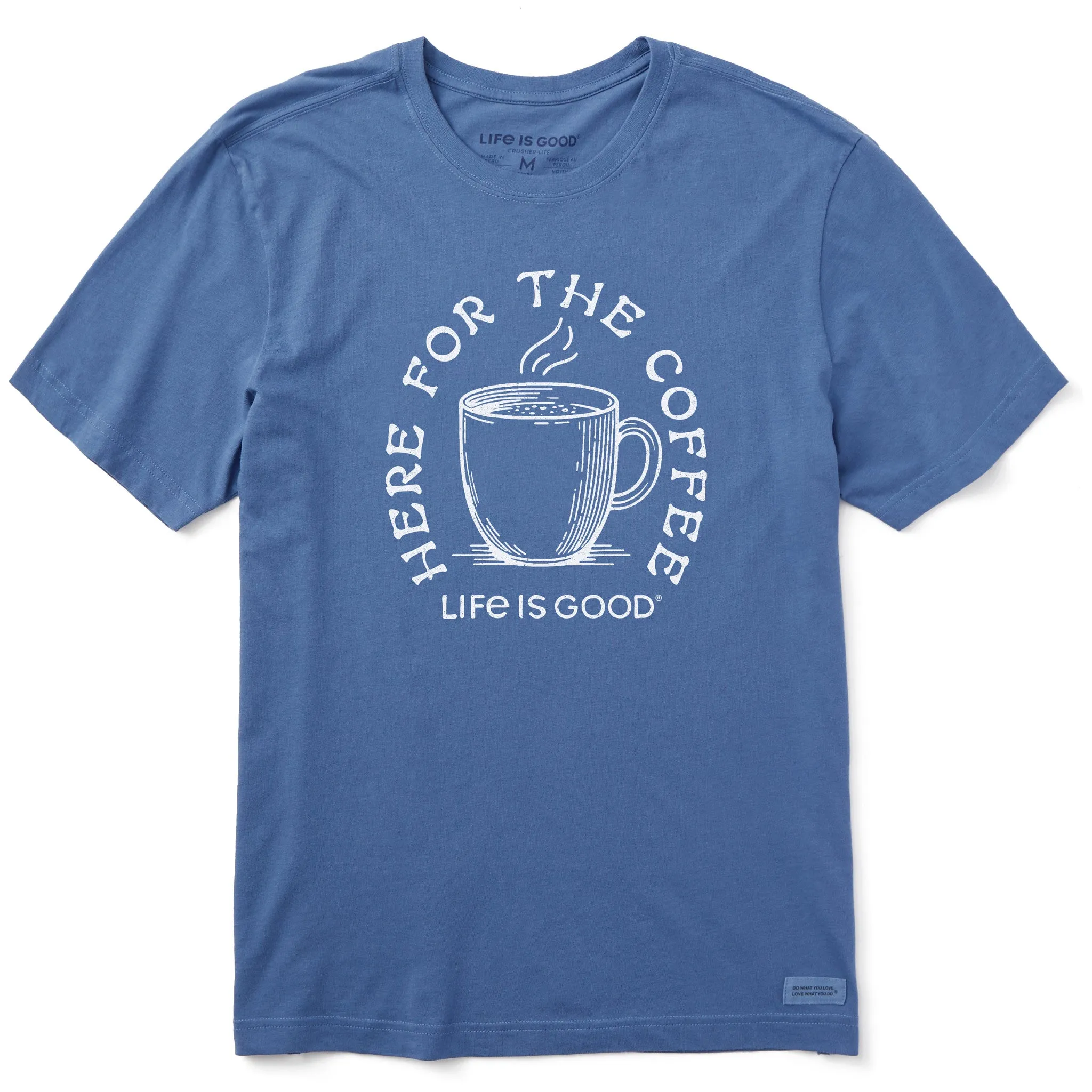 Men's Here for the Coffee Short Sleeve Tee Life is Good